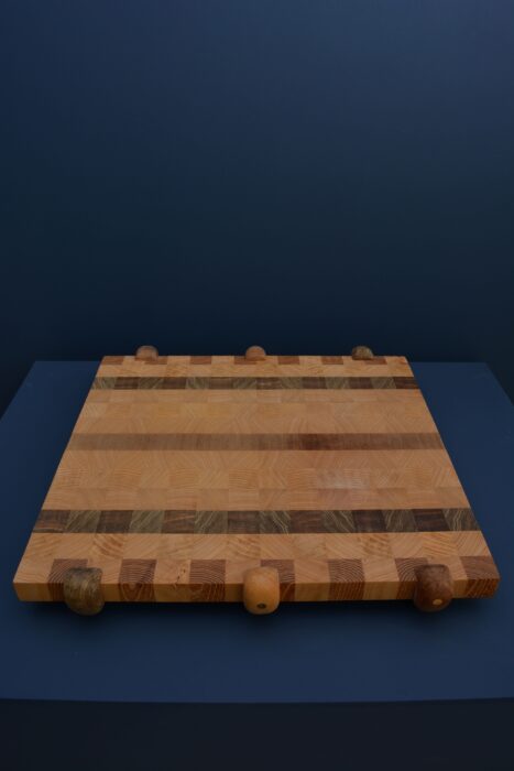 Butcher Block handcrafted art At the top