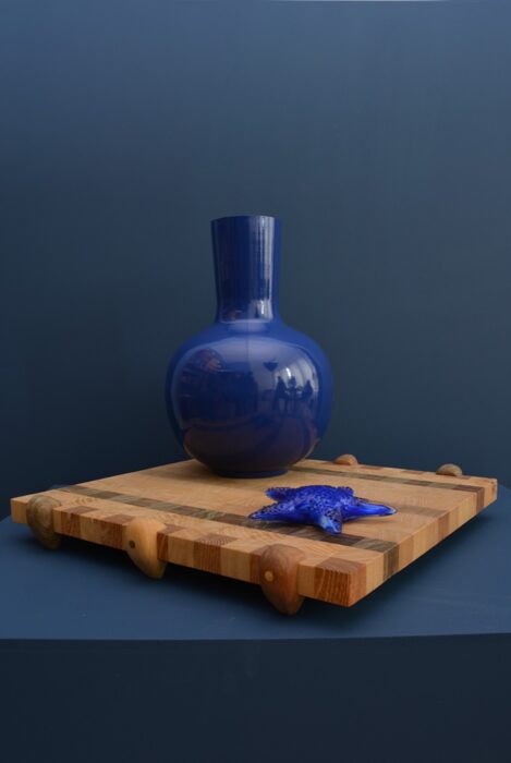 Butcher block with handcrafted legs